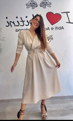 Abito sara con cintura vari colori