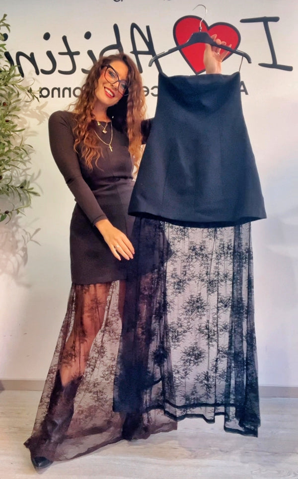 Abito gonna pizzo lum