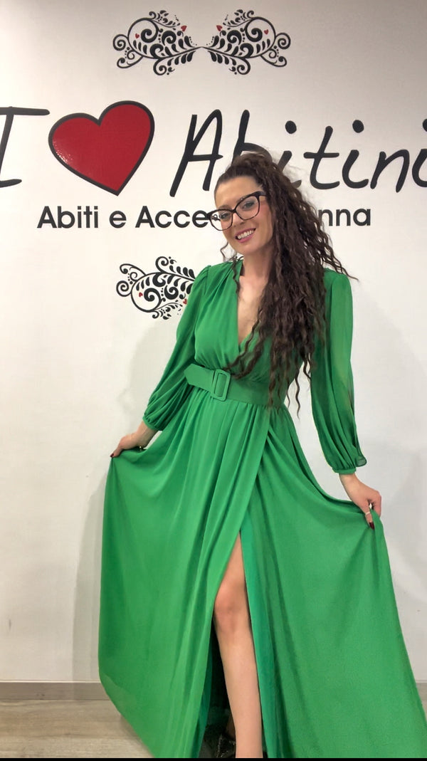 Abito bezz vari colori manica lunga