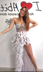 Abito piume vari colori