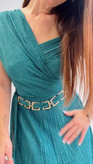 Abito Edas lurex plisse