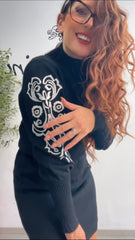 Abito in maglia sara nero