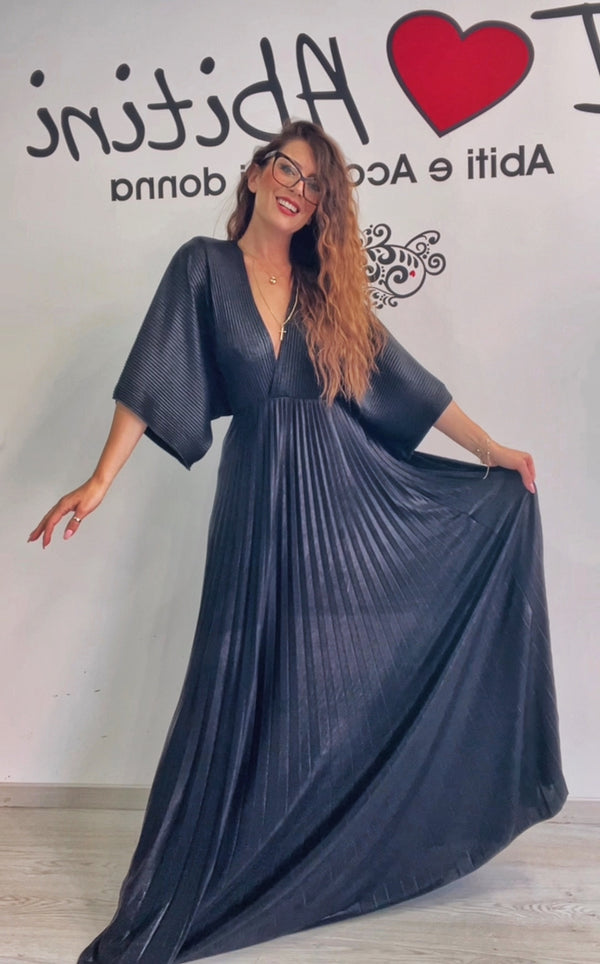 Abito pipistrello plisse vari colori