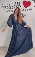 Abito pipistrello plisse vari colori