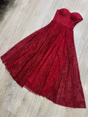 Abito cuore glitter midi vari colori