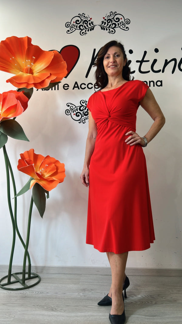 Abito Ferrone midi rossi