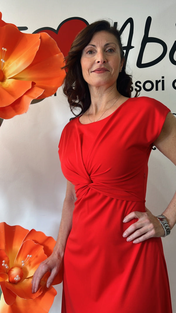 Abito Ferrone midi rossi