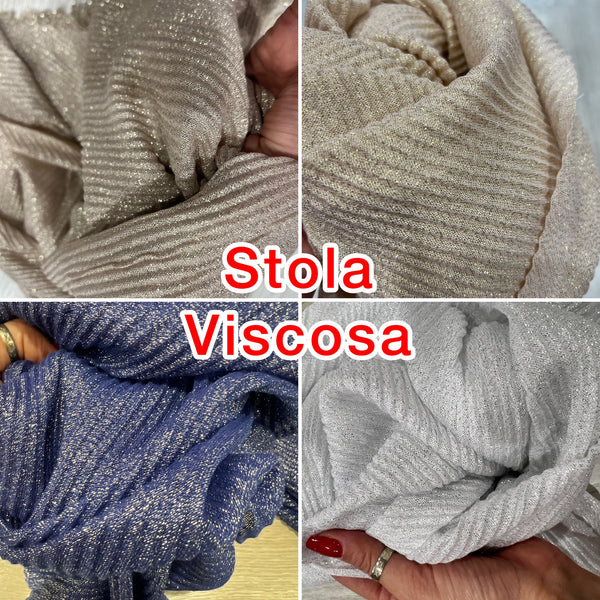 Stola viscosa vari colori glitter