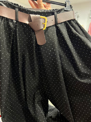 Pantalone over strass