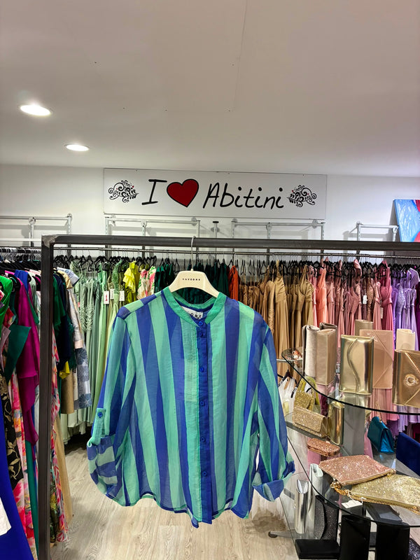 Camicia royal acqua marina righe