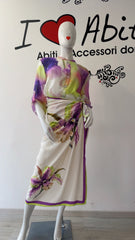 Pareo lungo orchidea
