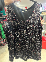 Canotta over paillettes