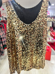 Canotta over paillettes