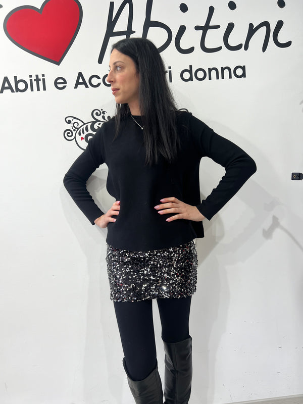 Minigonna paillettes small vari colori