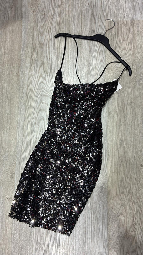 Abitino paillettes scollo schiena vari colori