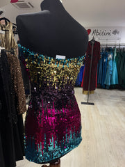 Abitino paillettes multicolor