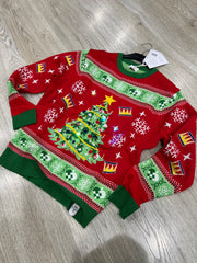 Maglione Natale Christmas tree rosso