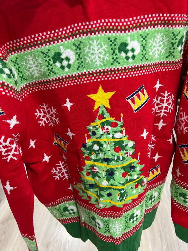 Maglione Natale Christmas tree rosso