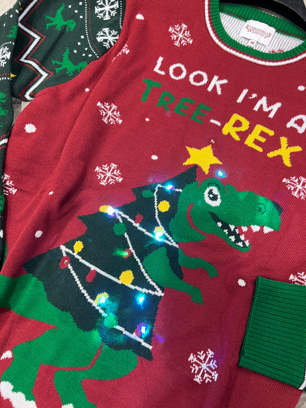 Maglione Natale the tree rex luci led