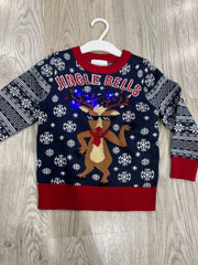 Maglione Natale bimbo bimba luci led jingle bells