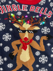 Maglione Natale bimbo bimba luci led jingle bells