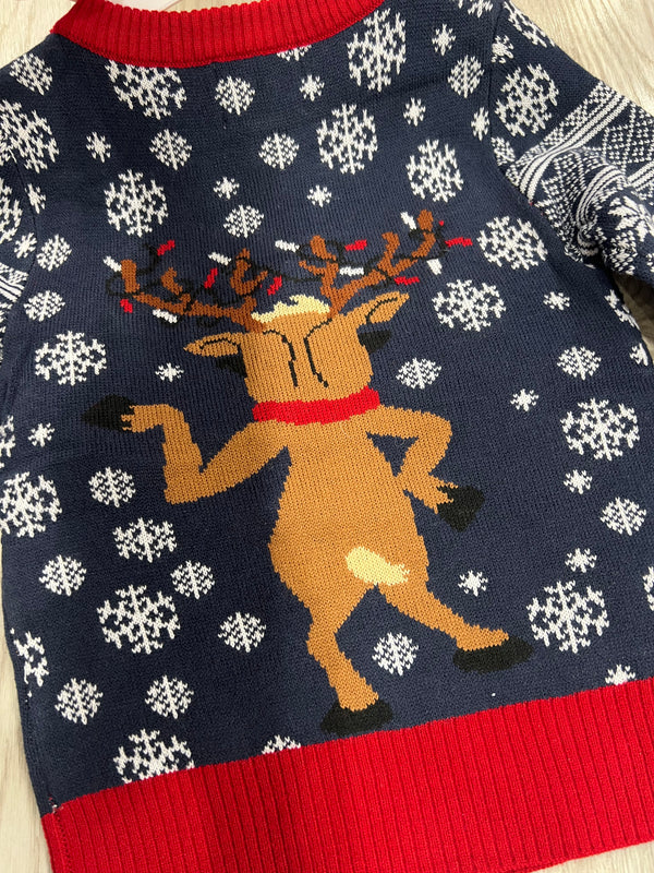 Maglione Natale bimbo bimba luci led jingle bells