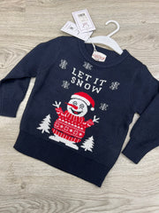 Maglione Natale bimbo bimba Let it snow