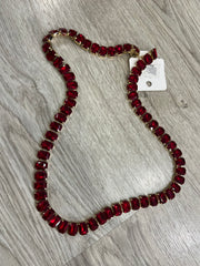 Cintura strass rosso