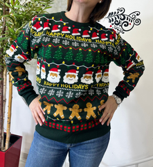 Maglione Natale uomo donna christmas sweater whit a vibe