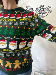 Maglione Natale uomo donna christmas sweater whit a vibe