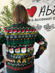 Maglione Natale uomo donna christmas sweater whit a vibe