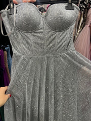 Abito cuore glitter midi vari colori