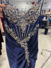 Abito strass blu tg m