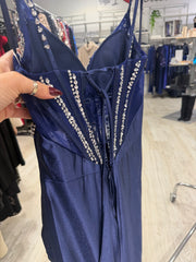 Abito strass blu tg m