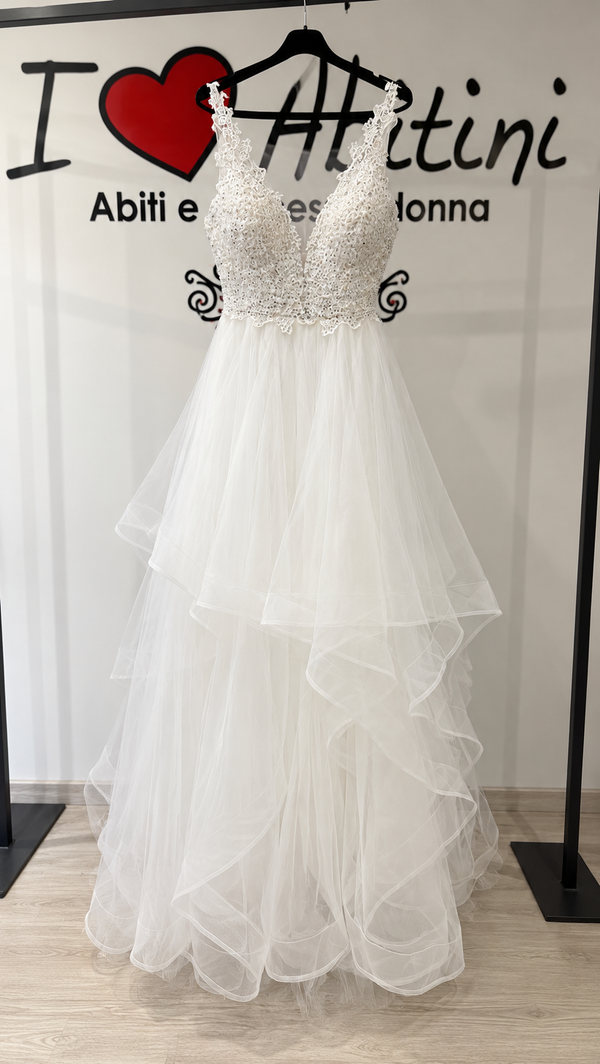 Abito tulle bianco tg S