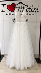Abito tulle bianco tg m