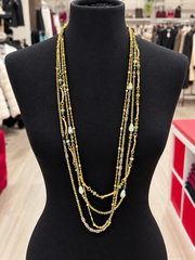 Collana quattro fili verde militare
