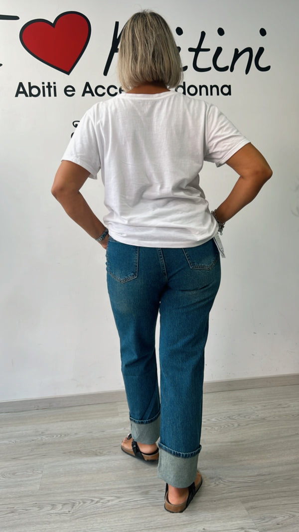 Jeans risvoltino(prendere 1 tg in più)