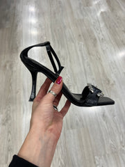 Sandalo fibbia strass
