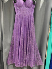 Abito cuore glitter midi vari colori