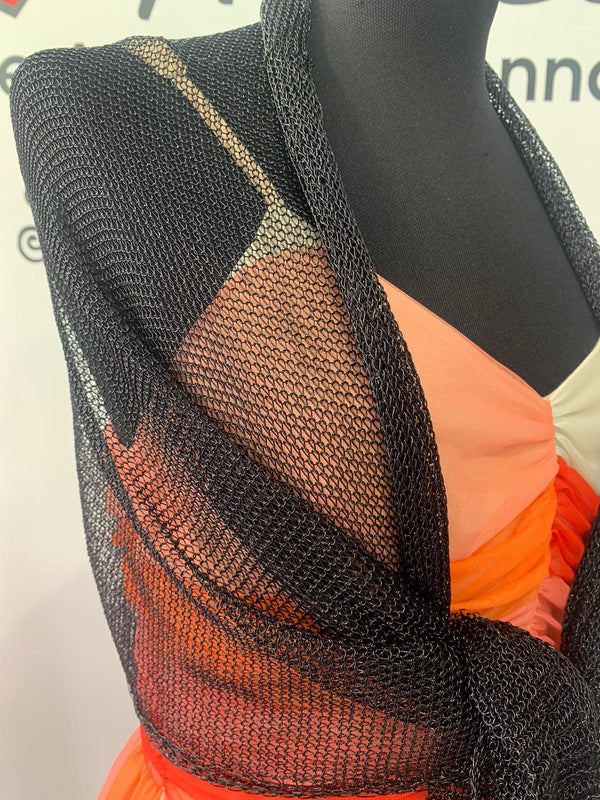 Stola retina oro argento nera