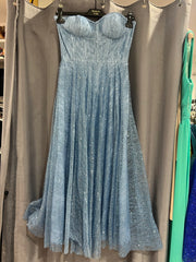 Abito cuore glitter midi vari colori