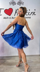 Abito corto glitter vari colori
