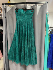 Abito cuore glitter midi vari colori