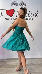 Abito corto glitter vari colori