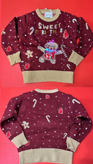 Maglione Natale bimbo/a luci led cute cookie