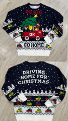 Maglione Natale uomo donna gobig go home