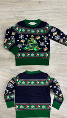 Maglione Natale bimbo/a luci led christmas tree