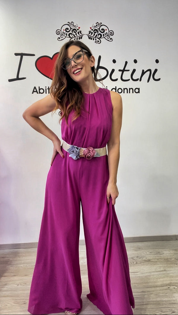 Tuta Bezz fucsia smanic con cintura