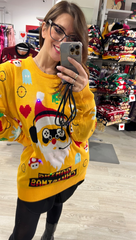 Maglione Natale uomo donna con led the gamer